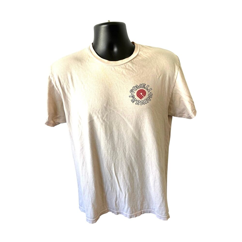 Powell Peralta Bones Logo T-Shirt Men’s Medium Pink Skateboard Graphic Tee